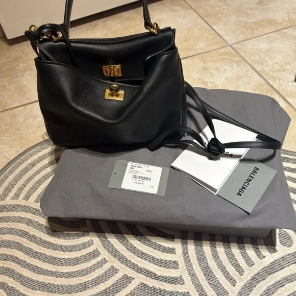 BALENCIAGA Rodeo Mini leather tote bag - Picture 3 of 12